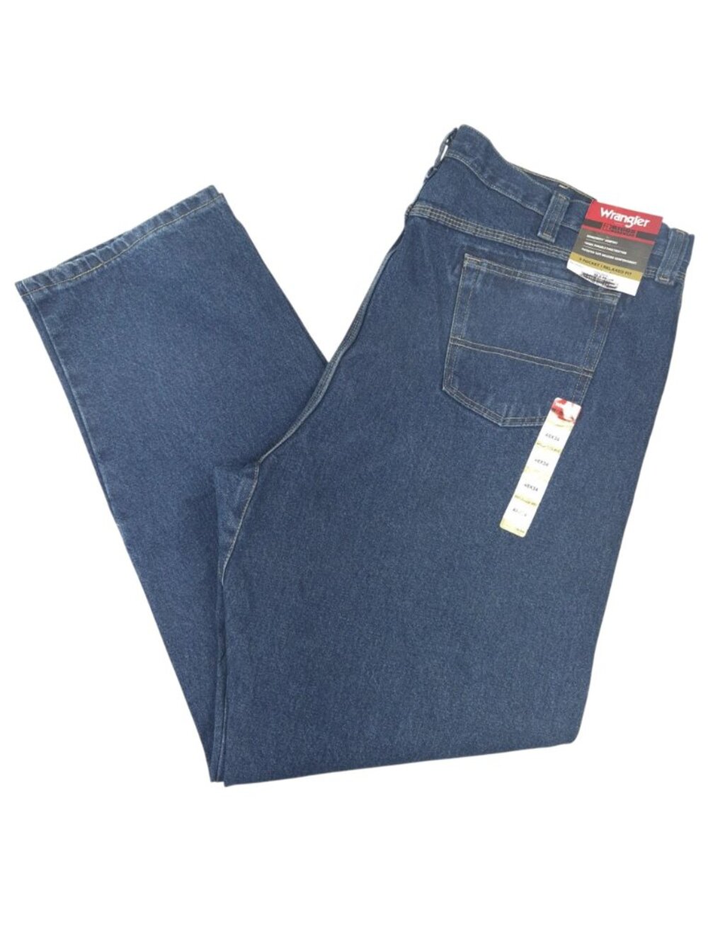 Wrangler Riggs Workwear Men's Blue Jeans Relaxed Fit Room2Move Comfort Sz 48x34